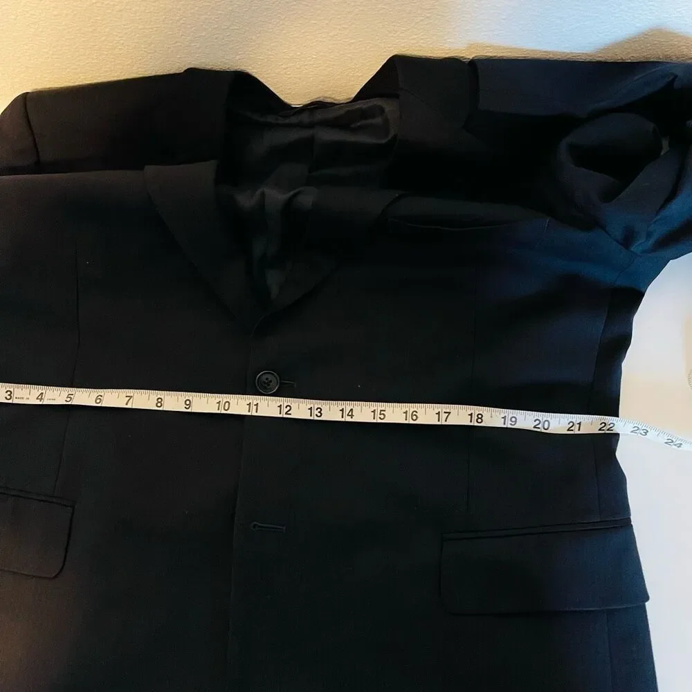 Brooks Brothers Black Wool Sport Coat Size 46R - Picture 9 of 12